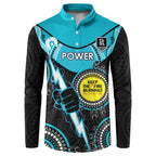 Custom AFL Power NAIDOC Week Button Sweatshirt Keep The Fire Burning Indigenous Art