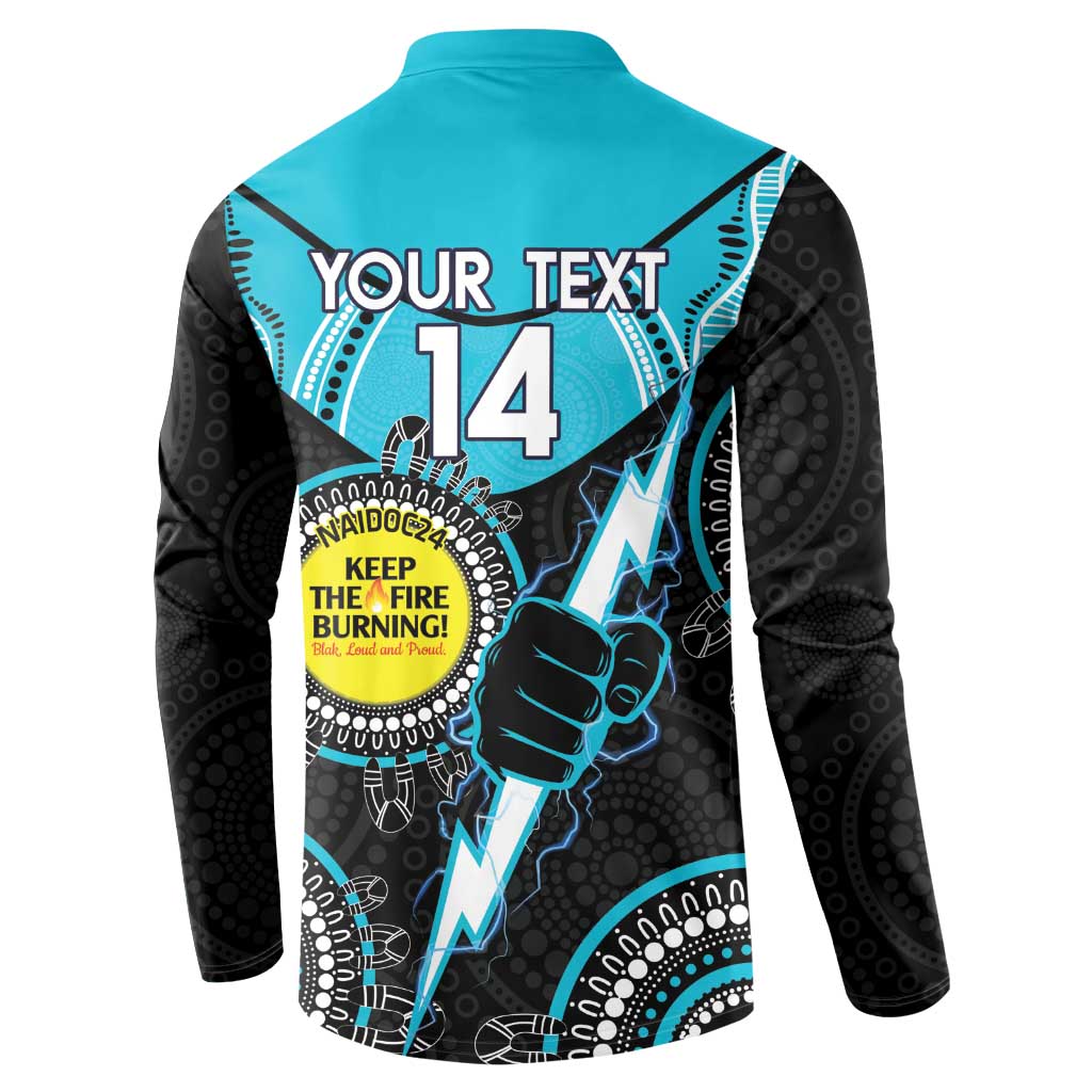 Custom AFL Power NAIDOC Week Button Sweatshirt Keep The Fire Burning Indigenous Art