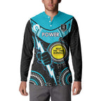 Custom AFL Power NAIDOC Week Button Sweatshirt Keep The Fire Burning Indigenous Art