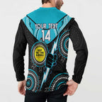 Custom AFL Power NAIDOC Week Button Sweatshirt Keep The Fire Burning Indigenous Art