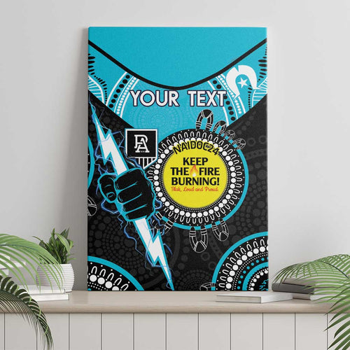 Custom AFL Power NAIDOC Week Canvas Wall Art Keep The Fire Burning Indigenous Art