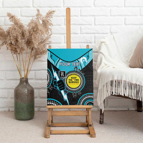 Custom AFL Power NAIDOC Week Canvas Wall Art Keep The Fire Burning Indigenous Art