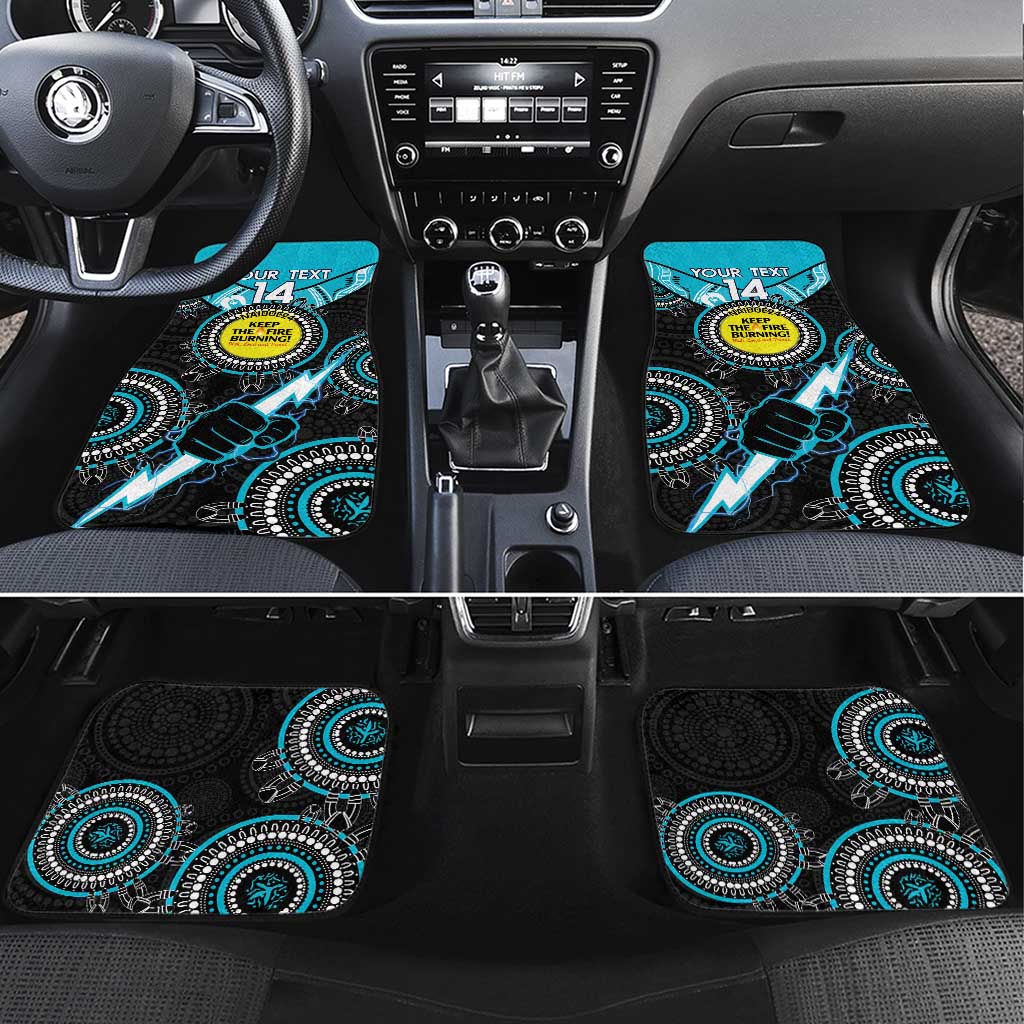 Custom AFL Power NAIDOC Week Car Mats Keep The Fire Burning Indigenous Art