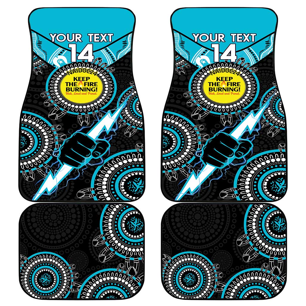 Custom AFL Power NAIDOC Week Car Mats Keep The Fire Burning Indigenous Art