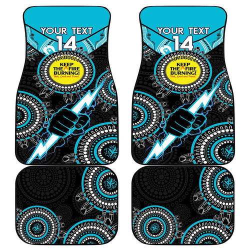 Custom AFL Power NAIDOC Week Car Mats Keep The Fire Burning Indigenous Art
