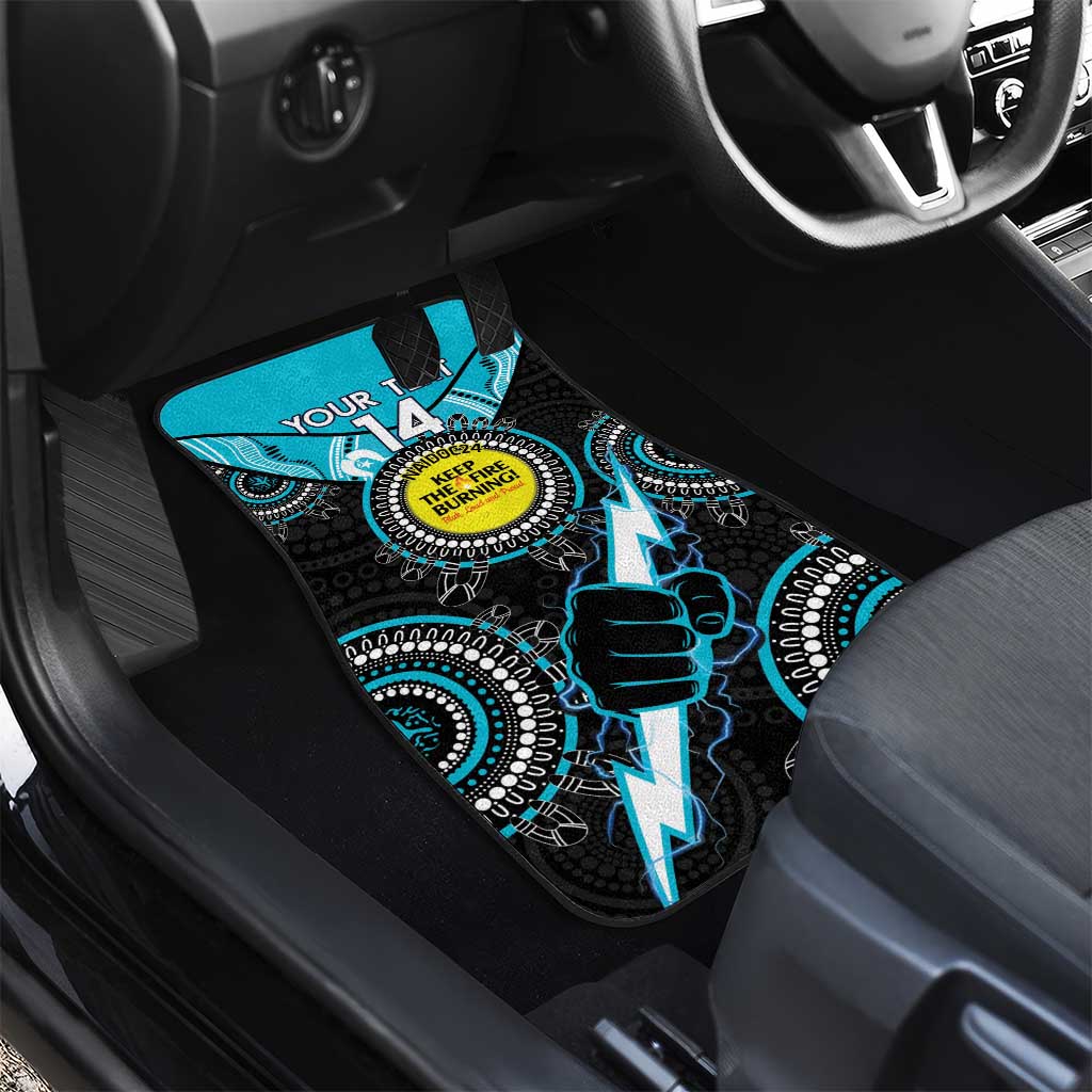 Custom AFL Power NAIDOC Week Car Mats Keep The Fire Burning Indigenous Art