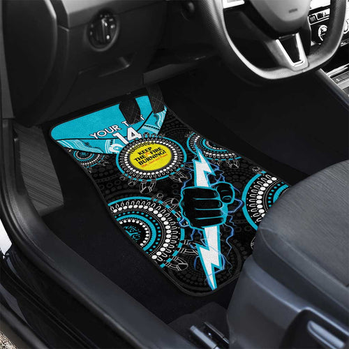 Custom AFL Power NAIDOC Week Car Mats Keep The Fire Burning Indigenous Art