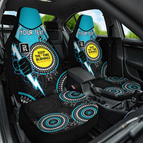 Custom AFL Power NAIDOC Week Car Seat Cover Keep The Fire Burning Indigenous Art