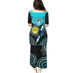 Custom AFL Power NAIDOC Week Family Matching Puletasi and Hawaiian Shirt Keep The Fire Burning Indigenous Art