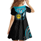 Custom AFL Power NAIDOC Week Family Matching Summer Maxi Dress and Hawaiian Shirt Keep The Fire Burning Indigenous Art