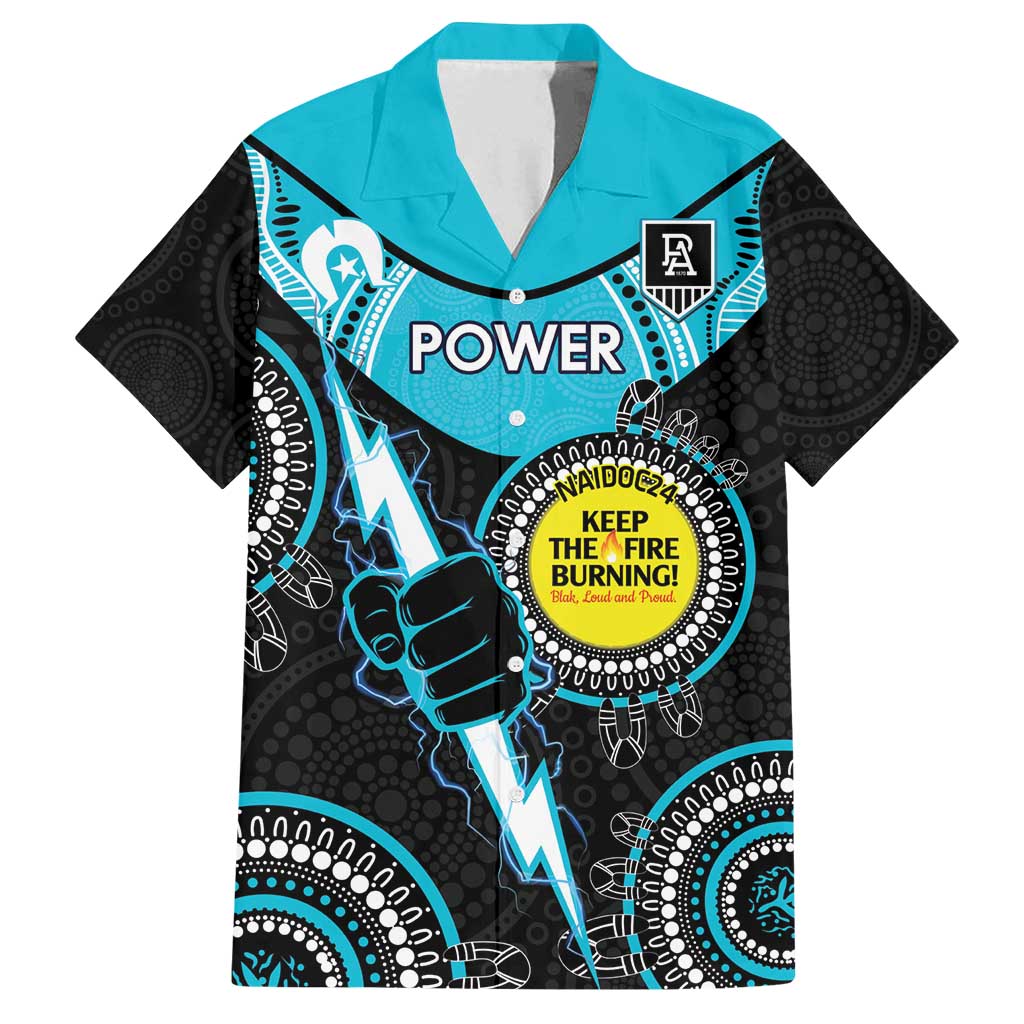 Custom AFL Power NAIDOC Week Family Matching Summer Maxi Dress and Hawaiian Shirt Keep The Fire Burning Indigenous Art