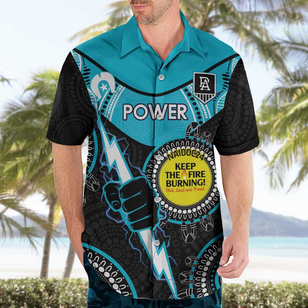 Custom AFL Power NAIDOC Week Hawaiian Shirt Keep The Fire Burning Indigenous Art