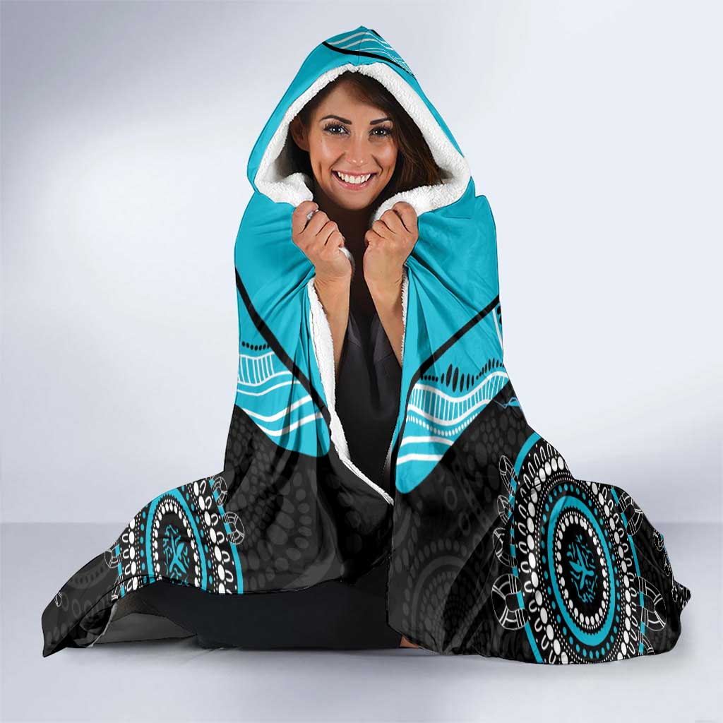 Custom AFL Power NAIDOC Week Hooded Blanket Keep The Fire Burning Indigenous Art