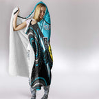 Custom AFL Power NAIDOC Week Hooded Blanket Keep The Fire Burning Indigenous Art