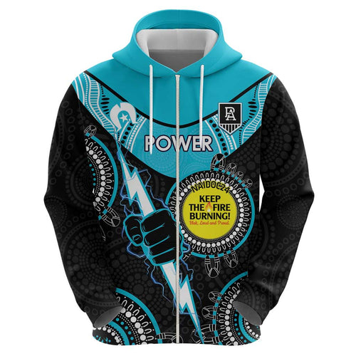Custom AFL Power NAIDOC Week Hoodie Keep The Fire Burning Indigenous Art