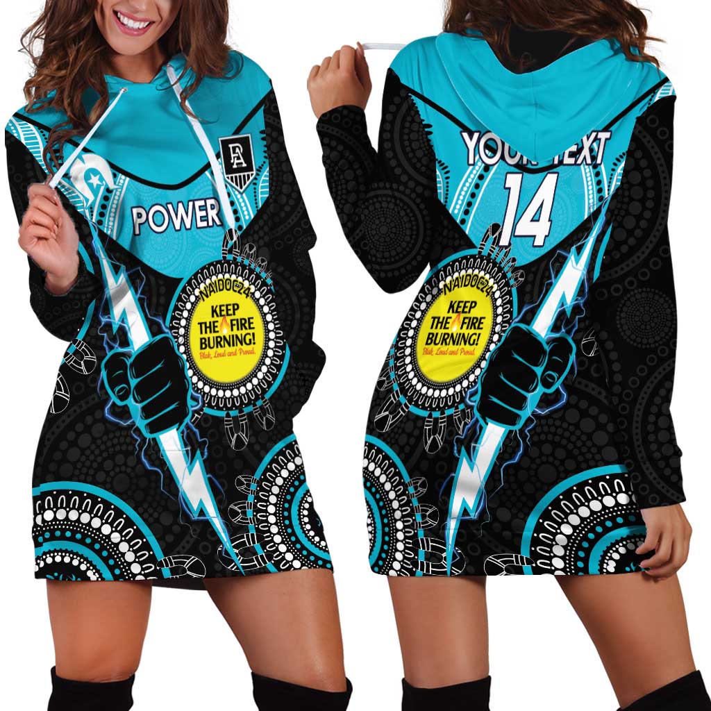 Custom AFL Power NAIDOC Week Hoodie Dress Keep The Fire Burning Indigenous Art