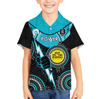 Custom AFL Power NAIDOC Week Kid Hawaiian Shirt Keep The Fire Burning Indigenous Art