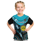 Custom AFL Power NAIDOC Week Kid T Shirt Keep The Fire Burning Indigenous Art