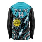 Custom AFL Power NAIDOC Week Long Sleeve Shirt Keep The Fire Burning Indigenous Art