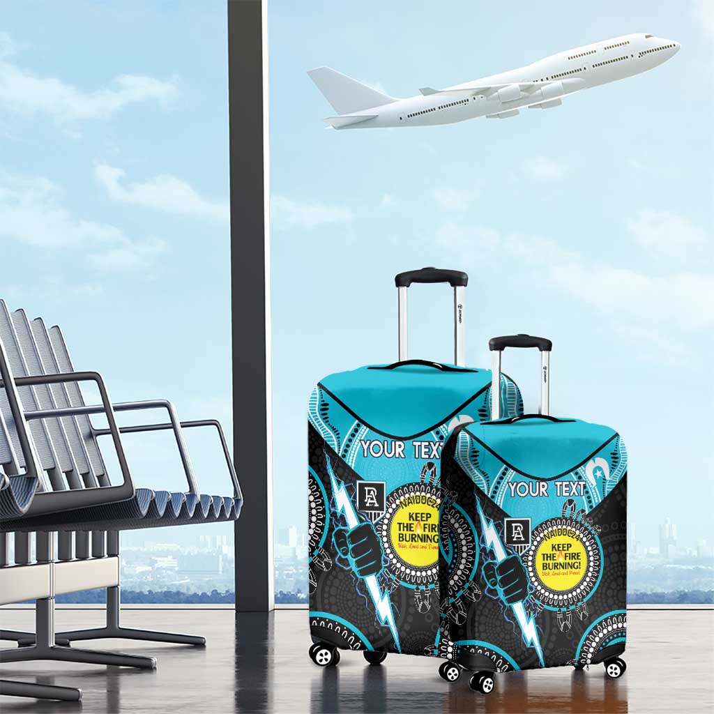 Custom AFL Power NAIDOC Week Luggage Cover Keep The Fire Burning Indigenous Art