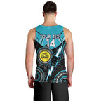 Custom AFL Power NAIDOC Week Men Tank Top Keep The Fire Burning Indigenous Art
