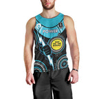Custom AFL Power NAIDOC Week Men Tank Top Keep The Fire Burning Indigenous Art