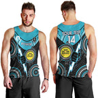 Custom AFL Power NAIDOC Week Men Tank Top Keep The Fire Burning Indigenous Art