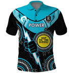 Custom AFL Power NAIDOC Week Polo Shirt Keep The Fire Burning Indigenous Art
