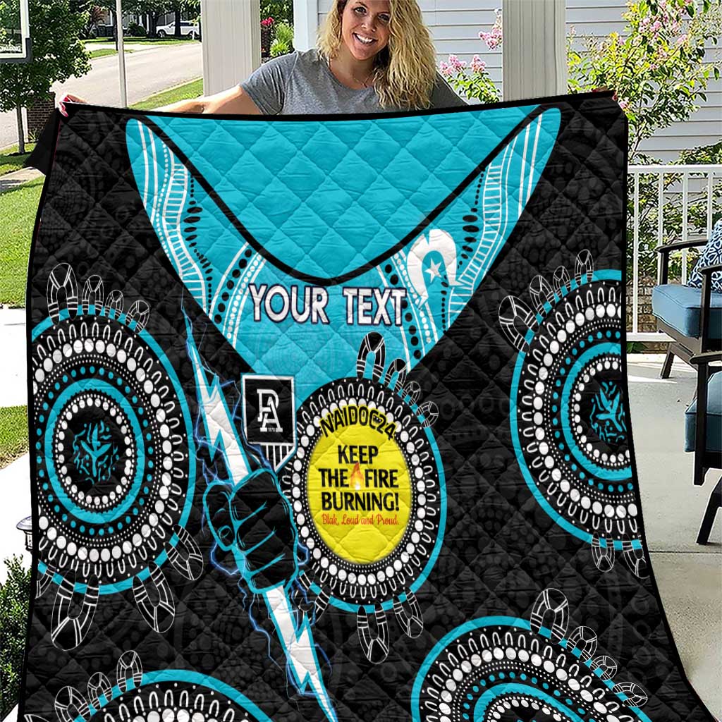 Custom AFL Power NAIDOC Week Quilt Keep The Fire Burning Indigenous Art