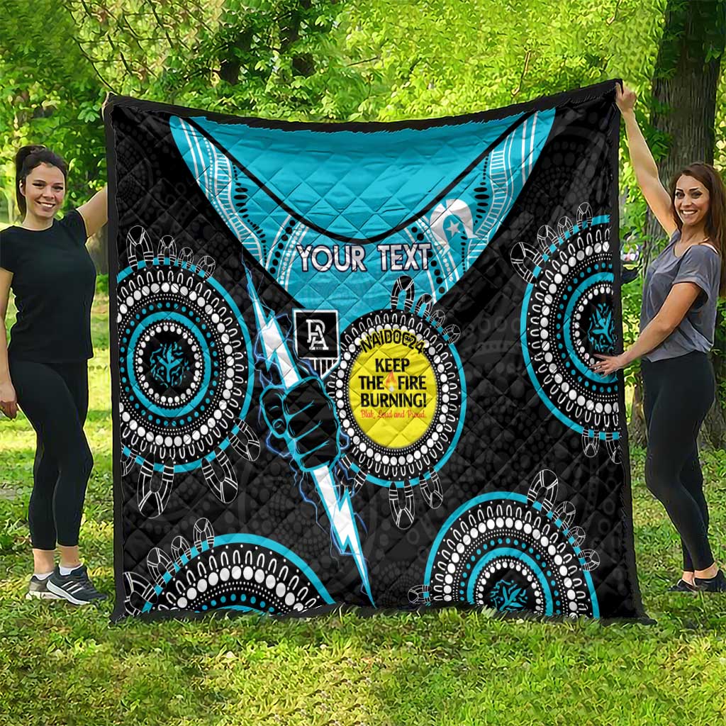 Custom AFL Power NAIDOC Week Quilt Keep The Fire Burning Indigenous Art