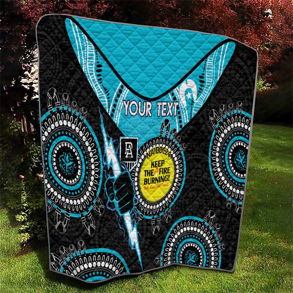 Custom AFL Power NAIDOC Week Quilt Keep The Fire Burning Indigenous Art