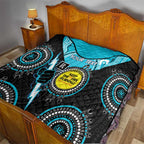 Custom AFL Power NAIDOC Week Quilt Keep The Fire Burning Indigenous Art