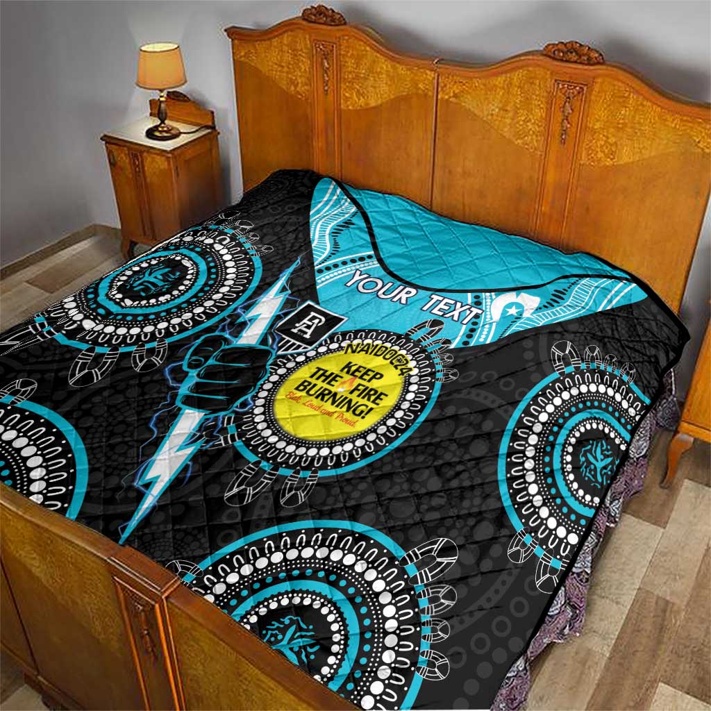 Custom AFL Power NAIDOC Week Quilt Keep The Fire Burning Indigenous Art