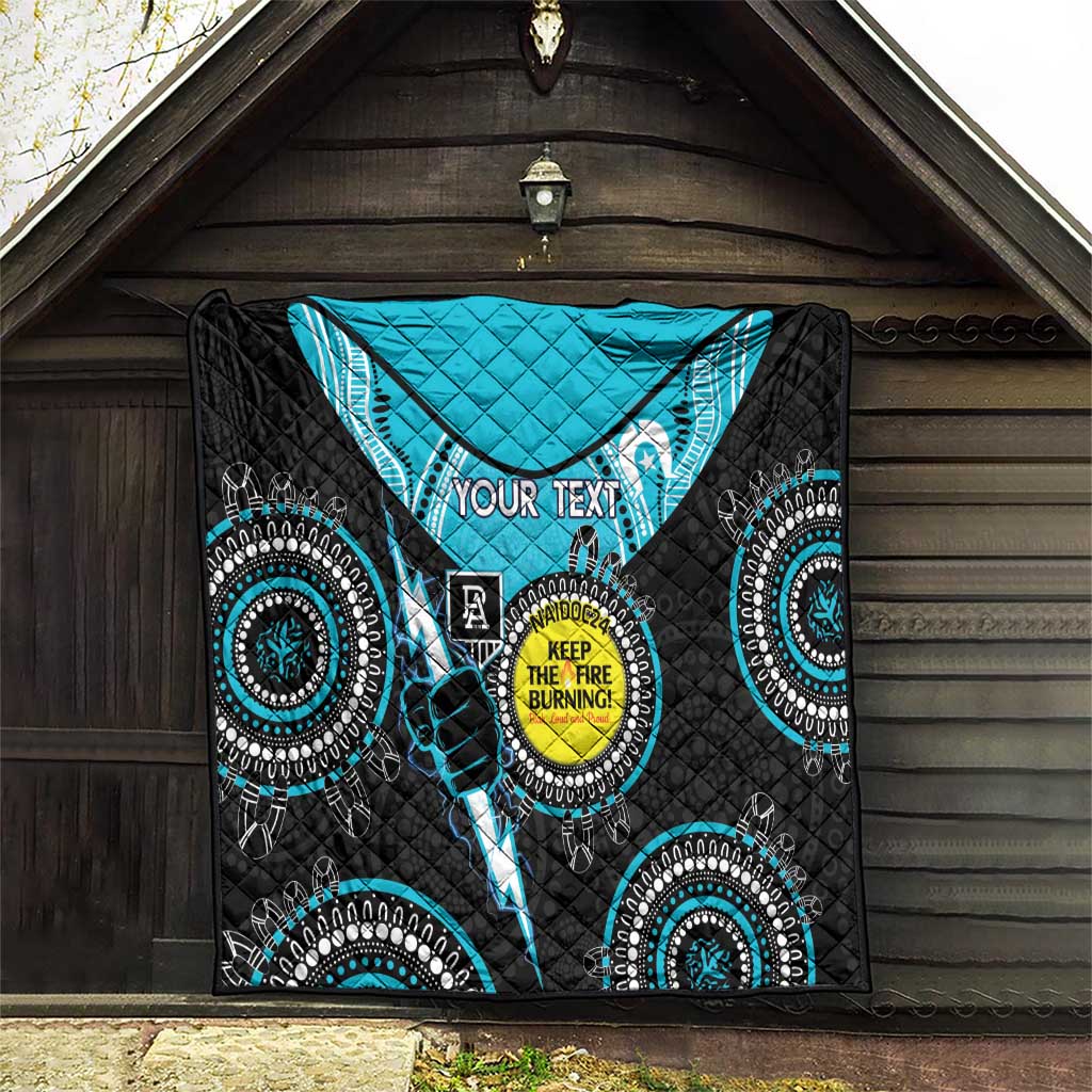 Custom AFL Power NAIDOC Week Quilt Keep The Fire Burning Indigenous Art