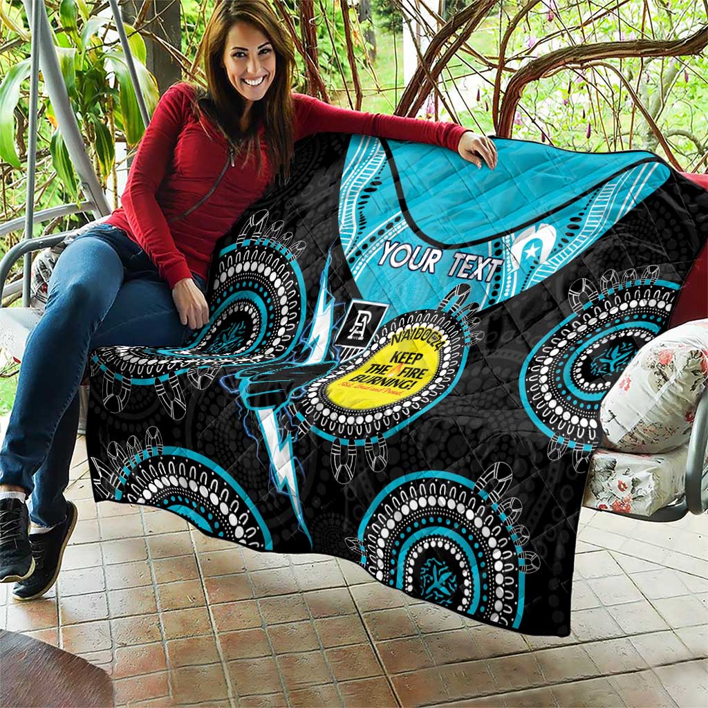 Custom AFL Power NAIDOC Week Quilt Keep The Fire Burning Indigenous Art