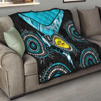 Custom AFL Power NAIDOC Week Quilt Keep The Fire Burning Indigenous Art
