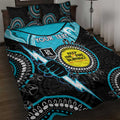 Custom AFL Power NAIDOC Week Quilt Bed Set Keep The Fire Burning Indigenous Art