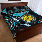 Custom AFL Power NAIDOC Week Quilt Bed Set Keep The Fire Burning Indigenous Art