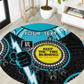 Custom AFL Power NAIDOC Week Round Carpet Keep The Fire Burning Indigenous Art
