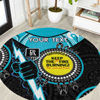 Custom AFL Power NAIDOC Week Round Carpet Keep The Fire Burning Indigenous Art