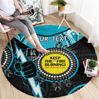 Custom AFL Power NAIDOC Week Round Carpet Keep The Fire Burning Indigenous Art
