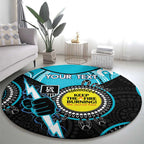 Custom AFL Power NAIDOC Week Round Carpet Keep The Fire Burning Indigenous Art