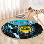 Custom AFL Power NAIDOC Week Round Carpet Keep The Fire Burning Indigenous Art
