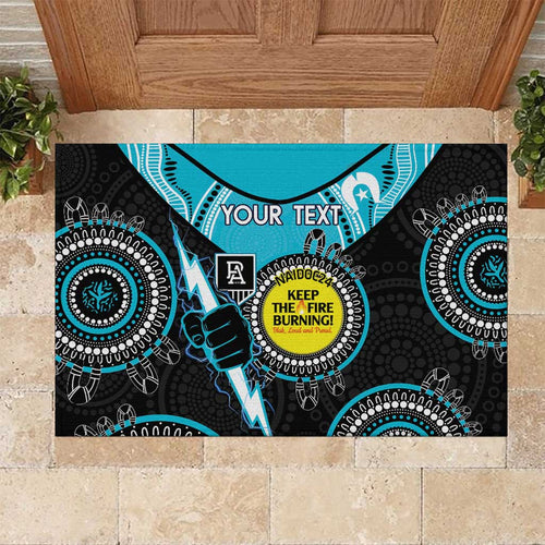 Custom AFL Power NAIDOC Week Rubber Doormat Keep The Fire Burning Indigenous Art