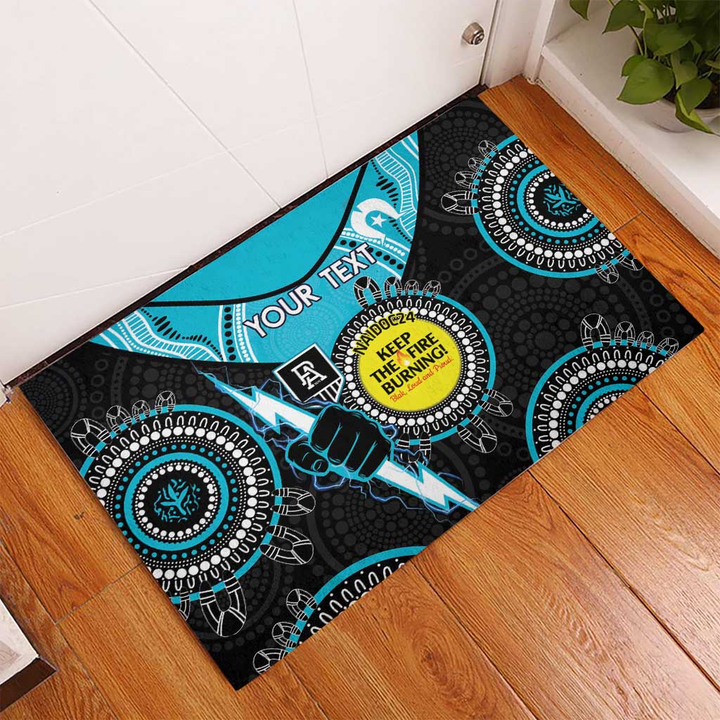 Custom AFL Power NAIDOC Week Rubber Doormat Keep The Fire Burning Indigenous Art