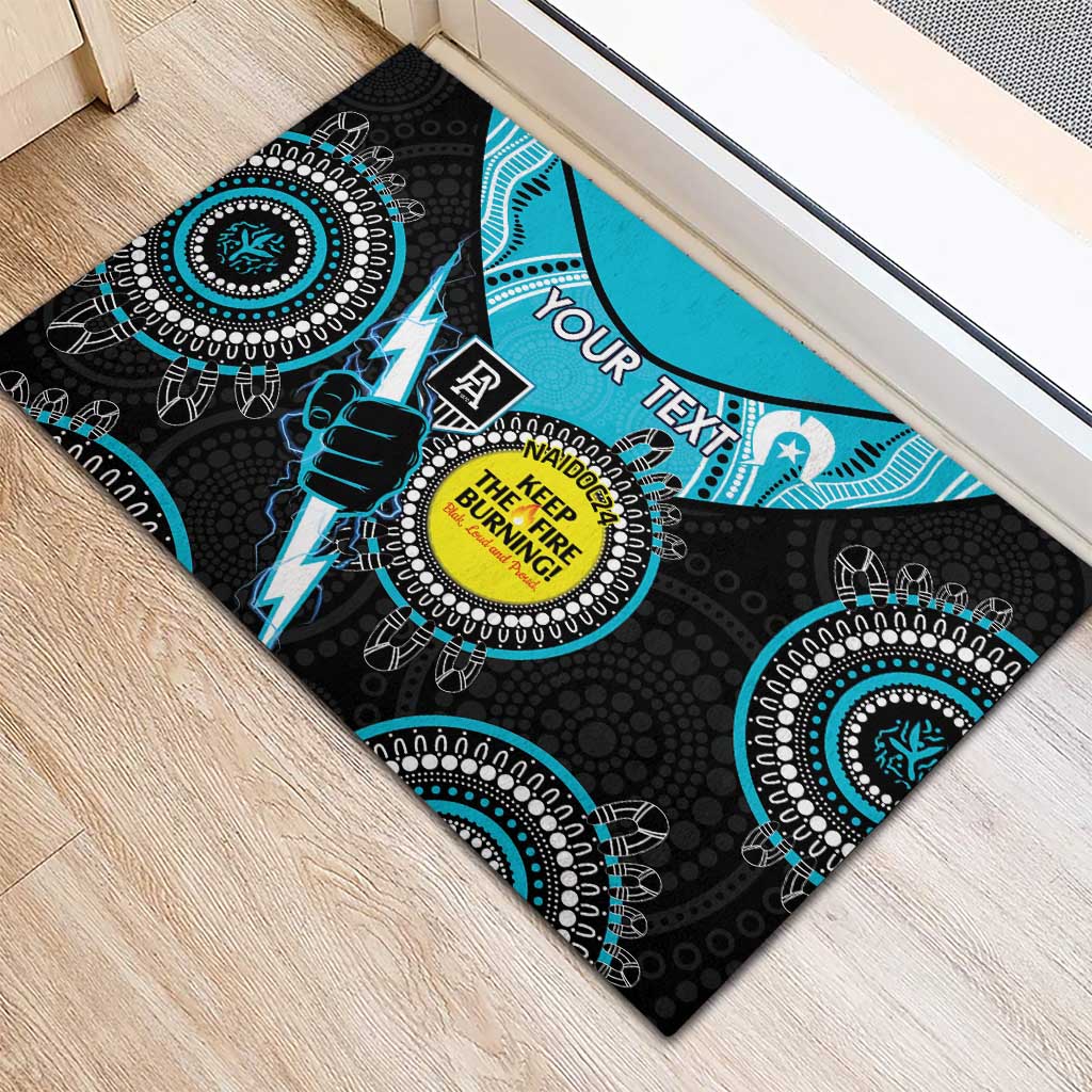 Custom AFL Power NAIDOC Week Rubber Doormat Keep The Fire Burning Indigenous Art