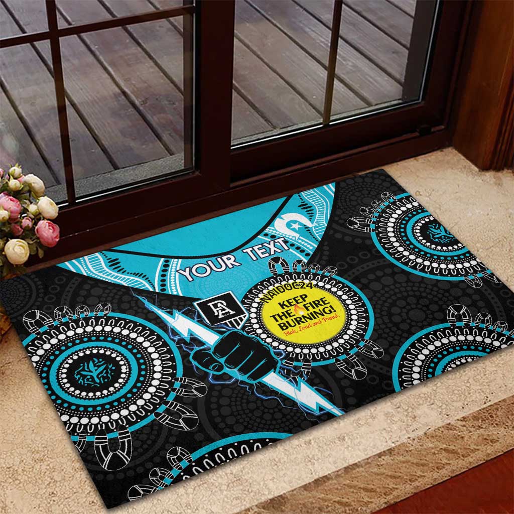 Custom AFL Power NAIDOC Week Rubber Doormat Keep The Fire Burning Indigenous Art