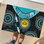 Custom AFL Power NAIDOC Week Rubber Doormat Keep The Fire Burning Indigenous Art