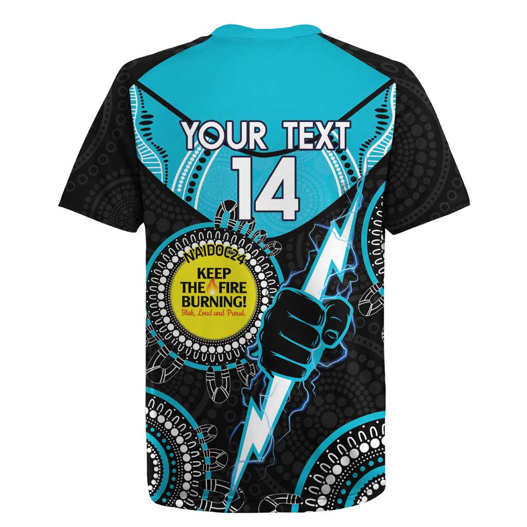 Custom AFL Power NAIDOC Week Rugby Jersey Keep The Fire Burning Indigenous Art