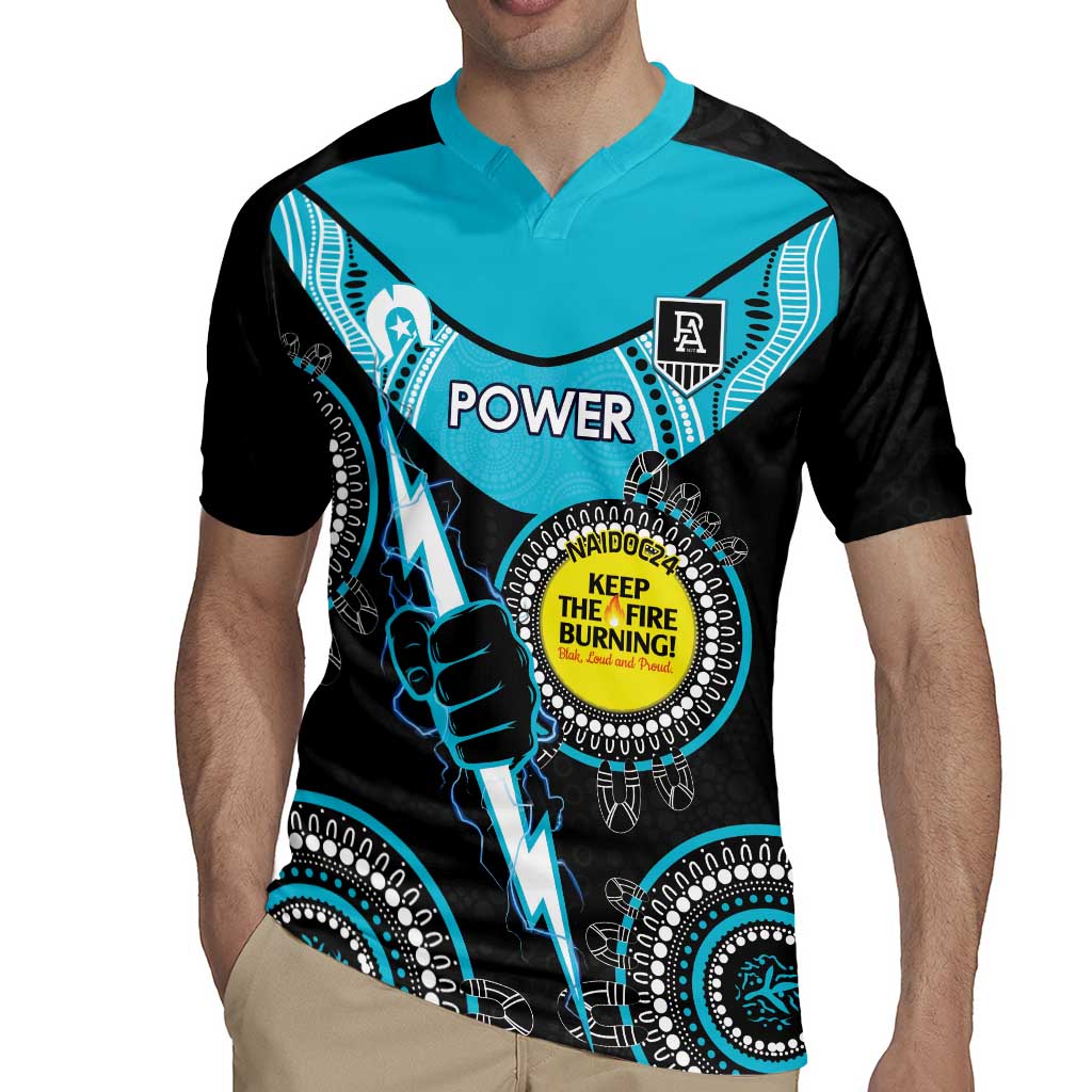 Custom AFL Power NAIDOC Week Rugby Jersey Keep The Fire Burning Indigenous Art